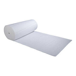 Schneematte aus Vlies (Polyester), schwer entflammbar nach DIN4102-B1     Groesse: 3x1m, 2cm dick    Farbe: weiß