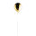 Ballon aus Kunststoff, mit Haken, Hänger     Groesse: 36cm, Ø 28cm    Farbe: gold
