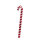 Zuckerstange aus Kunststoff, mit Glimmer, mit Hänger     Groesse:90cm    Farbe:rot/weiß