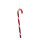Zuckerstange aus Kunststoff, mit Glimmer, mit Hänger     Groesse:32cm    Farbe:rot/weiß