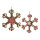 Lebkuchen »Schneeflocken« 2-fach, aus Kunststoff, mit Hänger     Groesse: 15cm    Farbe: braun/bunt