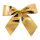 Schleifen 6 Stk., aus Polyester, mit 2 Schlaufen, auf Karte     Groesse: 12x10cm    Farbe: gold
