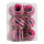 Weihnachtskugeln      Groesse: Ø 6cm, 12 Stk./Blister, aus Kunststoff, mit Hänger    Farbe: fuchsia/weiß