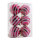 Weihnachtskugeln      Groesse: Ø 8cm, 6 Stk./Blister, aus Kunststoff, mit Hänger    Farbe: fuchsia/weiß