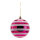 Weihnachtskugel aus Kunststoff, glänzend, mit Hänger     Groesse: Ø 10cm    Farbe: fuchsia/weiß