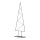 Tannenbaum aus Metall Querstreben mit Aufhängehaken, selbststehend     Groesse: 120cm, Metallfuß: 38x16cm    Farbe: schwarz