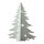 Tannenbaum Sternkonturen, 3D 2-teilig, aus MDF, selbststehend     Groesse: 60x45cm, Dicke: 6mm    Farbe: weiß
