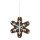 Lebkuchen »Schneeflocke« aus Styropor, mit Hänger     Groesse:20cm, Dicke: 2cm    Farbe:braun/weiß
