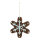 Lebkuchen »Schneeflocke« aus Styropor, mit Hänger     Groesse: 20cm, Dicke: 2cm    Farbe: braun/weiß