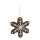 Lebkuchen »Schneeflocke« aus Styropor, mit Hänger     Groesse: 20cm, Dicke: 2cm    Farbe: braun/weiß