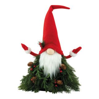 Weihnachtswichtel aus Kunststoff/Styropor     Groesse: 47x27x25cm    Farbe: rot/grün
