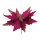 Poinsettiastecker aus Kunststoff/Kunstseide, mit Glitter & Pailletten, biegsam     Groesse: Ø 31cm, Stiel: 14,5cm    Farbe: fuchsia/gold