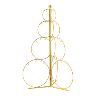 Warenpräsenter, kugelförmig aus Metall, pulverbeschichtet     Groesse: 75x43x41cm    Farbe: gold