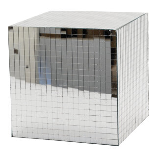 Mirror cube out of styrofoam     Size: 30cm    Color: silver