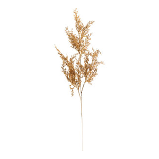 Zedernzweig aus Kunststoff, beglittert, biegsam     Groesse: 80cm    Farbe: kupfer