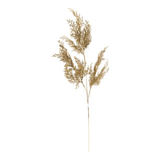 Zedernzweig aus Kunststoff, beglittert, biegsam     Groesse: 80cm    Farbe: gold
