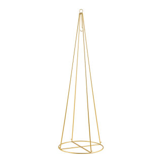 Metallbaum 2-teilig,, mit Aufhängehaken, pulverbeschichtet     Groesse: 150cm, Metallring: Ø 50cm    Farbe: gold