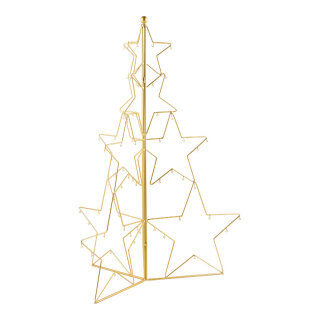 Warenpräsenter, sternförmig aus Metall, pulverbeschichtet     Groesse: 111x78x55cm    Farbe: gold