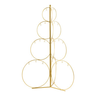 Warenpräsenter, kugelförmig aus Metall, pulverbeschichtet     Groesse: 117x69x61cm    Farbe: gold