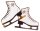 Schlittschuhe aus Pappe, flach, zum Hängen     Groesse: 43x30cm    Farbe: weiß/gold