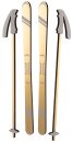 Skier im 4-er Set, aus MDF     Groesse: 70cm,...