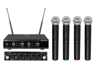 OMNITRONIC UHF-E4 Funkmikrofon-System 518,7/520,9/523,1/525,3MHz