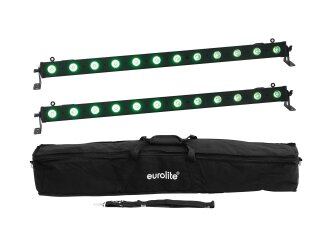 EUROLITE Set 2x LED BAR-12 QCL RGB+UV Bar + Soft Bag