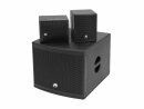 OMNITRONIC Set MOLLY-12A Subwoofer active + 2x MOLLY-6 Top 8 Ohm, black