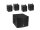 OMNITRONIC Set MOLLY-12A Subwoofer active + 4x MOLLY-6 Top 8 ohms, black