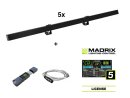 EUROLITE Set 5x LED PR-100/32 Pixel DMX Rail sw + Madrix...