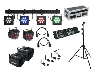 EUROLITE Set LED KLS-3002 + Laser Derby Mobile Bundle