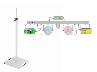 EUROLITE Set LED KLS Laser Bar FX Light Set white + BPS-3 Loudspeaker Stand white