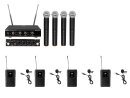 OMNITRONIC Set UHF-E4 Wireless Mic System + 4x BP + 4x...