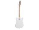DIMAVERY TL-601 Electric Guitar LH, white / black pick guard