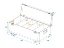 ROADINGER Flightcase 4x Audience Blinder 2x100W LED COB CW/WW mit Rollen