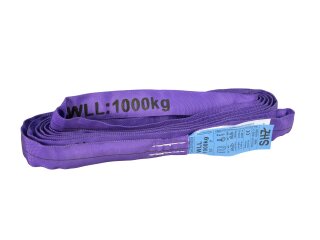 SHZ Round Sling 3m, max. Load 1000KG nach EN 1492-2 SF7 violett