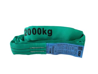 SHZ Round Sling 1m, max. Load 2000KG nach EN 1492-2 SF7 green