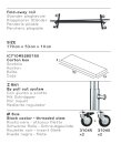 Klappbarer Rollständer Höhenverstellbar 120-140cm, Farbe: Anthrazit mit feiner Struktur