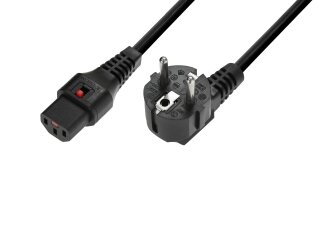 IEC LOCK IEC Power Cable Locking 3x1.0 1m bk