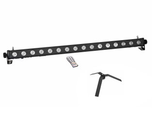 EUROLITE Set LED PIX-16 QCL Bar + FS-4 Floorstand, Steel, black
