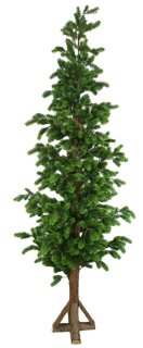 Tannenbaum Spritzguß und echtem Holzstamm,H:220cm, Sonderverkauf