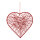 Heart with jute out of metal, to hang     Size: 30cm    Color: red