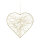 Heart with jute out of metal, to hang     Size: 30cm    Color: white