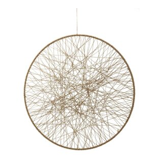 Ring mit Jute aus Metall, zum Hängen     Groesse: 60cm    Farbe: naturfarben