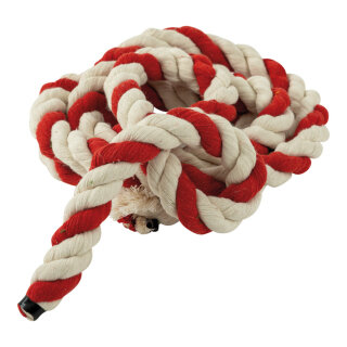 Rope out of cotton     Size: 5m, thickness: 24mm    Color: red/white