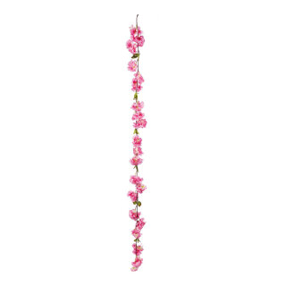 Cherry blossom garland out of plastic/artificial silk     Size: 170cm    Color: pink