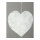 Heart out of wire with cotton, flat, with hanger     Size: 30cm    Color: white