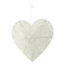 3D Heart out of wire with cotton, with hanger     Size:...