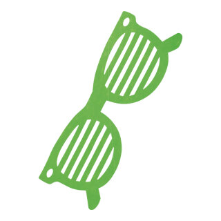 Sonnenbrille aus Karton, schwer entflammbar nach B1, doppelseitig farbig     Groesse: 23x67cm    Farbe: grün     #