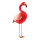 Flamingo aus Styropor mit Federn     Groesse: 60x32x17cm    Farbe: pink